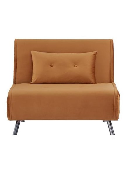 Πολυθρόνα κρεβάτι Nextdeco Berlin σκούρο πορτοκαλί Υ92x100x91εκ.