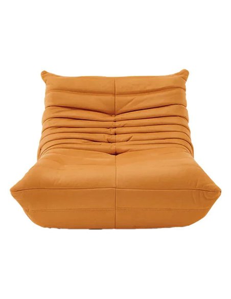 Πολυθρόνα Nextdeco Togo Alcantara μουσταρδί Y70x85x103εκ