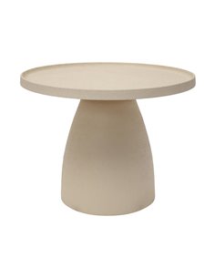 Τραπεζάκι μεταλλικό ματ Nextdeco μπεζ Y41xØ51εκ.
