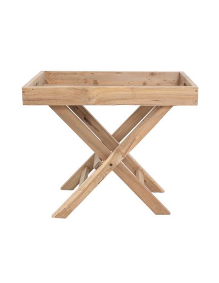 Τραπέζι Sanak από ξύλο teak 70x45xΥ60εκ.