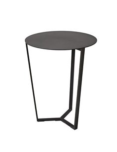 Τραπεζάκι Nextdeco μεταλλικό μαύρο Ø45xY46εκ.