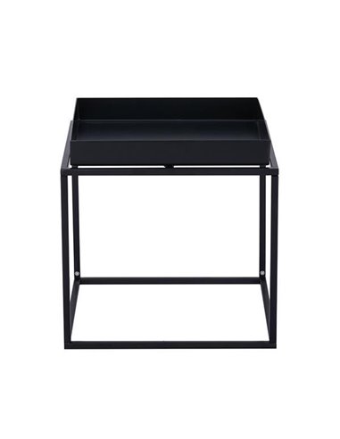 Τραπεζάκι μεταλλικό Nextdeco μαύρο Υ41x40x40εκ.