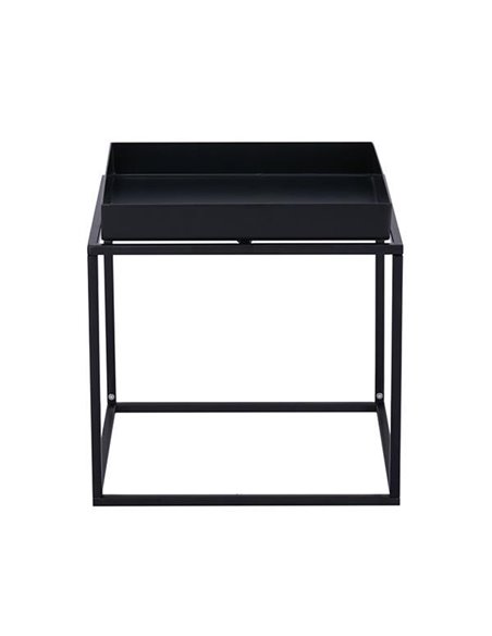 Τραπεζάκι μεταλλικό Nextdeco μαύρο Υ41x40x40εκ.