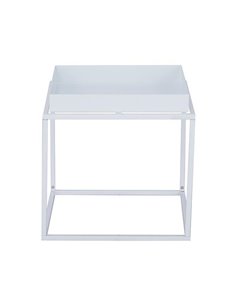 Τραπεζάκι μεταλλικό Nextdeco άσπρο Y35xØ80εκ.