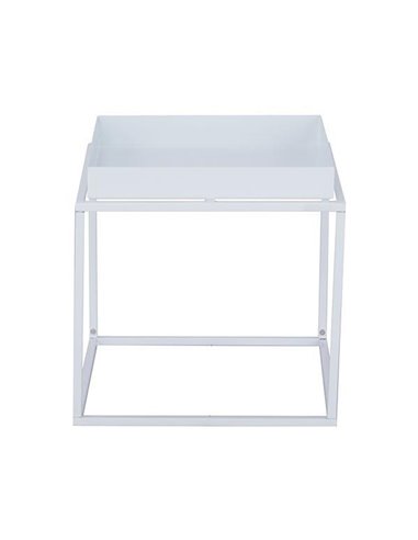 Τραπεζάκι μεταλλικό Nextdeco άσπρο Y35xØ80εκ.