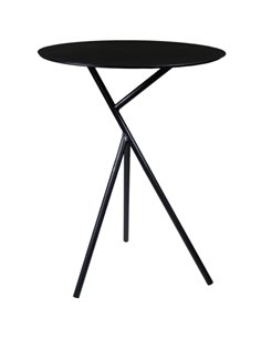 Τραπεζάκι μεταλλικό Nextdeco μαύρο Ø45εκ.