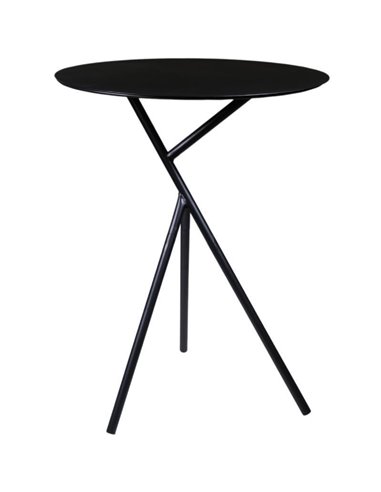 Τραπεζάκι μεταλλικό Nextdeco μαύρο Ø45εκ.