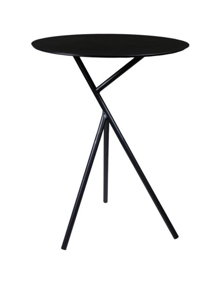 Τραπεζάκι μεταλλικό Nextdeco μαύρο Ø45εκ.