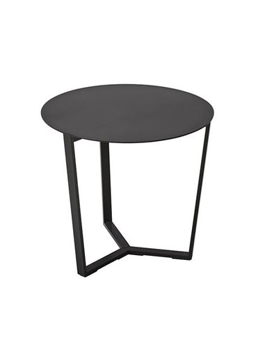 Τραπεζάκι Nextdeco μεταλλικό μαύρο Ø40xY32εκ.