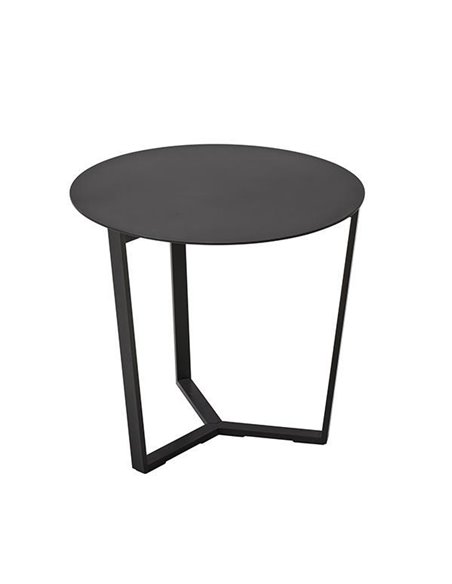 Τραπεζάκι Nextdeco μεταλλικό μαύρο Ø40xY32εκ.