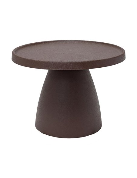 Τραπεζάκι μεταλλικό ματ Nextdeco καφέ Y36xØ46εκ.