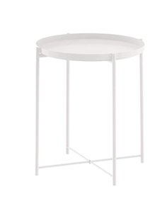 Τραπεζάκι μεταλλικό Nextdeco λευκό Y50xØ41εκ.