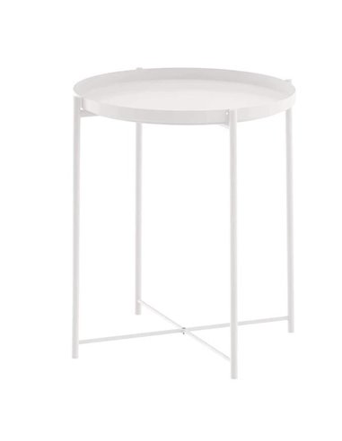 Τραπεζάκι μεταλλικό Nextdeco λευκό Y50xØ41εκ.