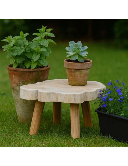 Τραπεζάκι Nextdeco από ανακυκλωμένο ξύλο teak Υ25xM48xΠ45εκ