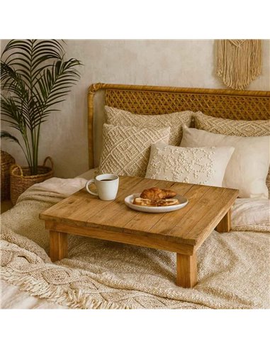 Τραπέζι σερβιρίσματος Nextdeco Tribeca ανακυκλωμένο ξύλο mahoni Υ23x45x60εκ.