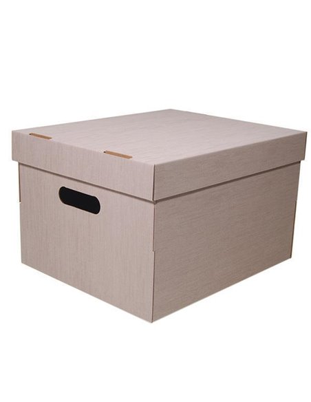 Νext κουτί fabric μπεζ Α4 Υ19x30x25,5εκ.