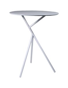 Τραπεζάκι μεταλλικό Nextdeco άσπρο Ø45εκ.
