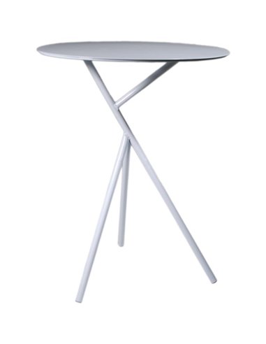 Τραπεζάκι μεταλλικό Nextdeco άσπρο Ø45εκ.