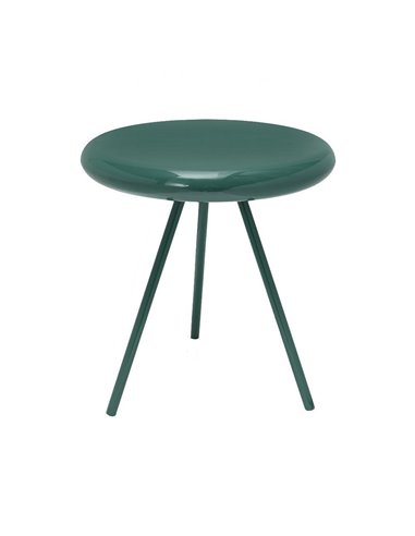 Τραπεζάκι μεταλλικό γυαλιστερό Nextdeco πράσινο Y51xØ44εκ.