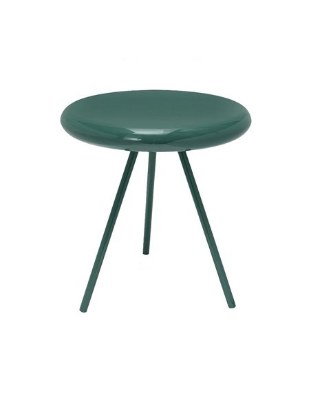 Τραπεζάκι μεταλλικό γυαλιστερό Nextdeco πράσινο Y51xØ44εκ.
