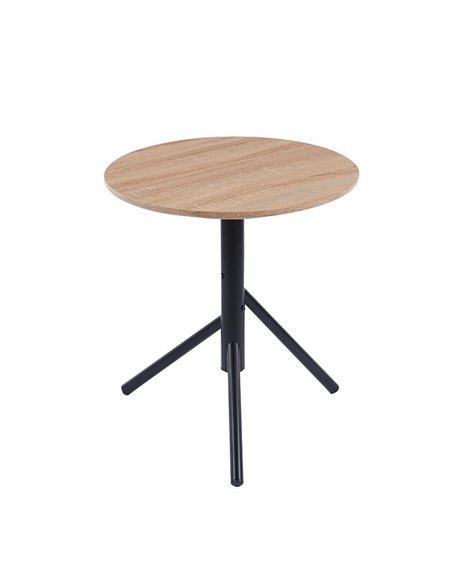 Τραπέζι μεταλλικό Nextdeco La Palma oak Υ55xØ50εκ,