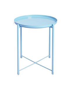 Τραπεζάκι μεταλλικό Nextdeco γαλάζιο Y53xØ42εκ.