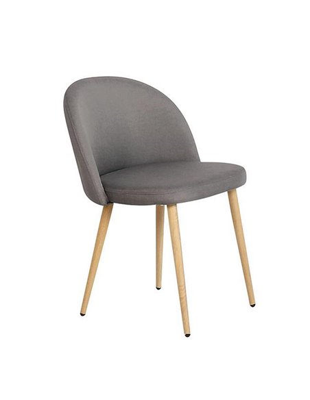 Καρέκλα μεταλλική Next Deco Bella γκρι ύφασμα Υ77x54x56εκ.