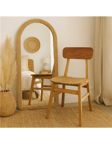 Καρέκλα Nextdeco Novia ανακυκλωμένο ξύλο mahoni Υ80xM52xΠ40εκ