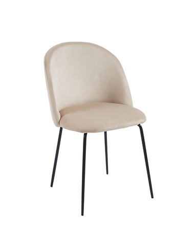 Καρέκλα μεταλλική Nextdeco Iris μπεζ Υ77x48x52εκ