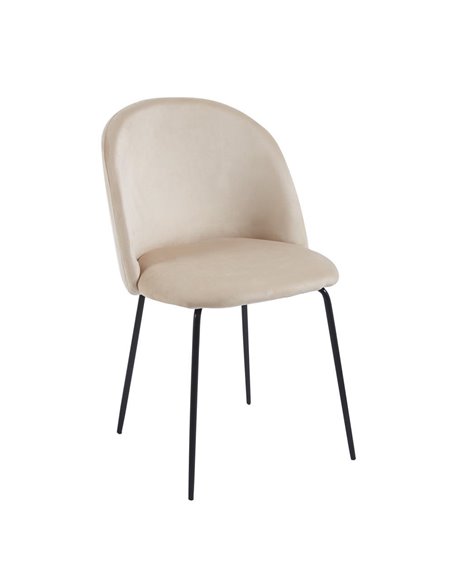 Καρέκλα μεταλλική Nextdeco Iris μπεζ Υ77x48x52εκ