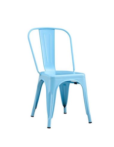 Καρέκλα μεταλλική Nextdeco Loft στοιβαζόμενη γαλάζια 45x48xΥ85εκ