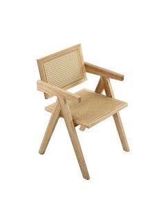 Καρέκλα ξύλινη Nextdeco Benson πλάτη PE Rattan 49,6x57xY805εκ