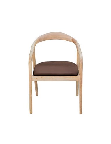 Καρέκλα ξύλινη Nextdeco Jackson καφέ Υ79,5x56x62εκ