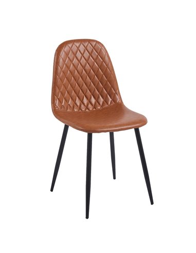 Καρέκλα μεταλλική Nextdeco Lina καφέ Υ84x43x40εκ