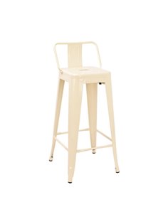 Σκαμπό μεταλλικό Nextdeco Loft κρεμ ματ Υ95εx43x44εκ