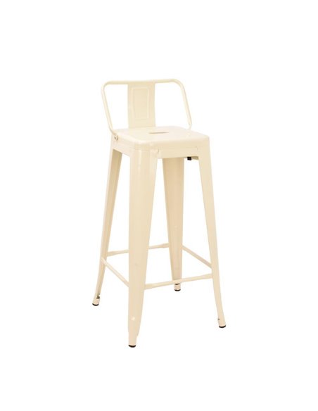 Σκαμπό μεταλλικό Nextdeco Loft κρεμ ματ Υ95εx43x44εκ