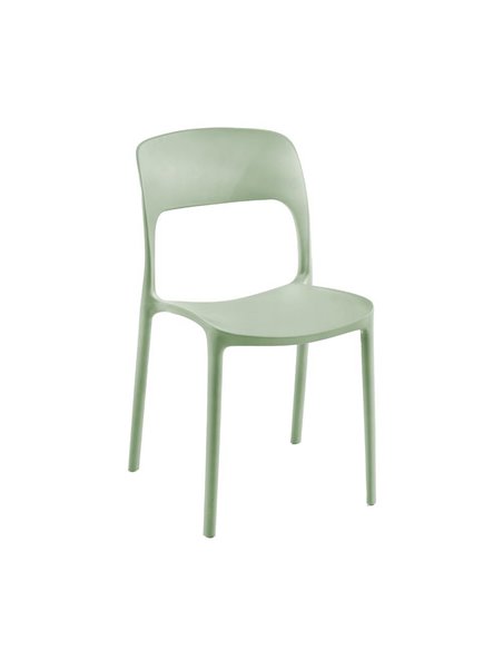 Καρέκλα πλαστική Curves Nextdeco λαχανί PP UV protection Y82,5x41x57 εκ