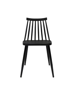 Καρέκλα πλαστική Vanessa Nextdeco μαύρη PP με μεταλλικά πόδια Y79x42x45 εκ.