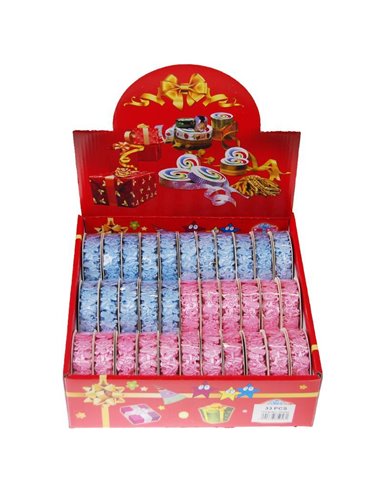 Κορδέλες βάπτισης 1,5εκ x 2.7μ. σε 2 χρώματα ροζ-μπλε