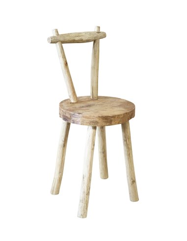 Καρέκλα Nextdeco Nathania ανακυκλωμένο ξύλο teak Υ84εκ Ø καθίσματος40εκ