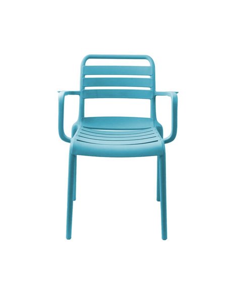 Καρέκλα πλαστική Fiona Nextdeco μπλε PP UV protection Y82x58x56 εκ.