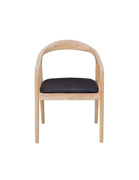 Καρέκλα ξύλινη Nextdeco Jackson μαύρη Υ79,5x56x62εκ