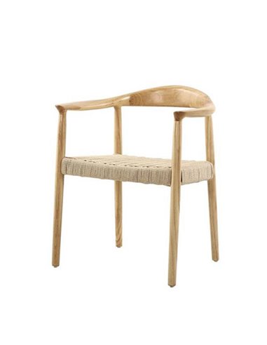 Καρέκλα ξύλινη Nextdeco Bisotto από ξύλο οξιάς natural έδρα 54x57xΥ75εκ