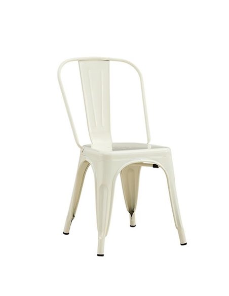 Καρέκλα μεταλλική Nextdeco Loft στοιβαζόμενη ivory 45x48xΥ85εκ