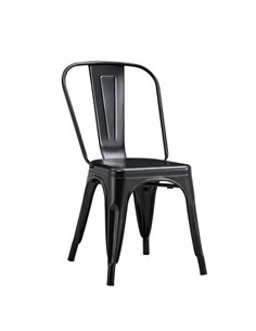 Καρέκλα μεταλλική Nextdeco Loft στοιβαζόμενη μαύρη 45x48xΥ85εκ