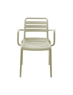 Καρέκλα πλαστική Fiona Nextdeco μπεζ PP UV protection Y82x58x56 εκ.