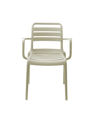 Καρέκλα πλαστική Fiona Nextdeco μπεζ PP UV protection Y82x58x56 εκ.