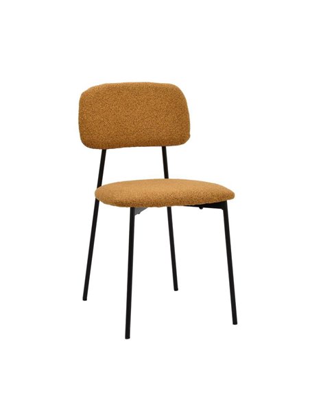 Καρέκλα μεταλλική Nextdeco Rosa μουσταρδι Υ81x47x52εκ.