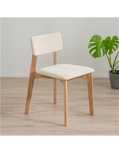 Καρέκλα τραπεζαρίας Nextdeco Natural λευκή Y77x44x52εκ.