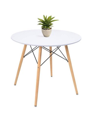 Τραπέζι στρόγγυλο Nextdeco Oslo ξύλινο Υ72x60εκ.